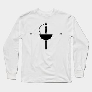 Black Cup Rapier Sword Garnish Long Sleeve T-Shirt